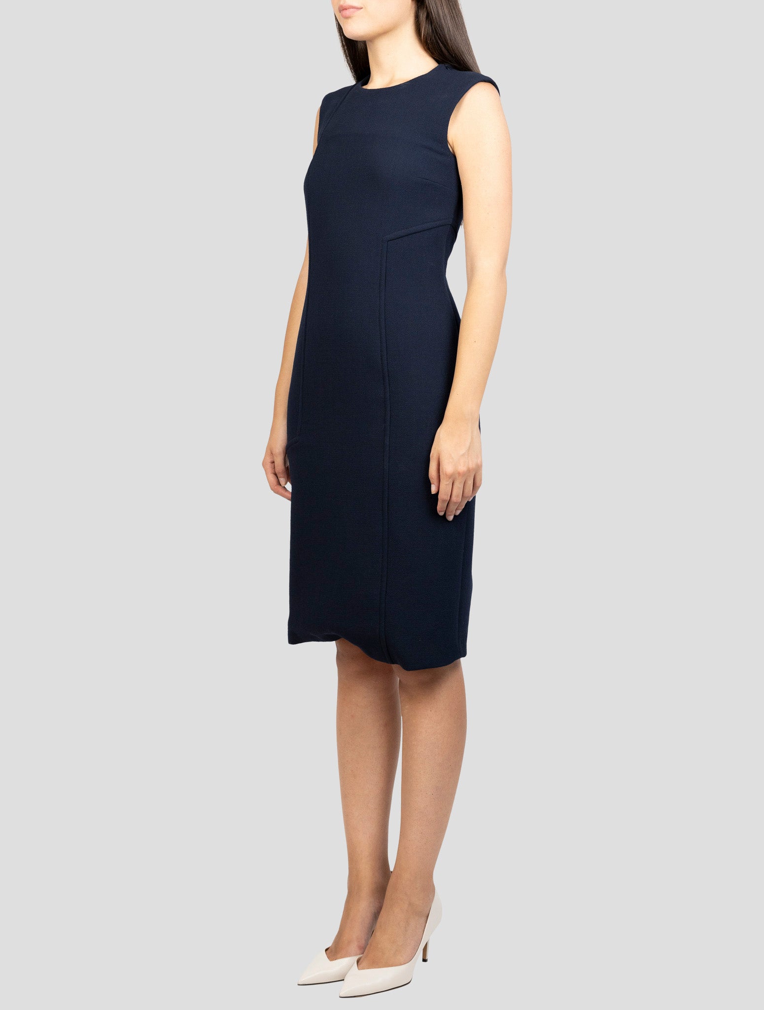 Kiton Blue Wool Dress