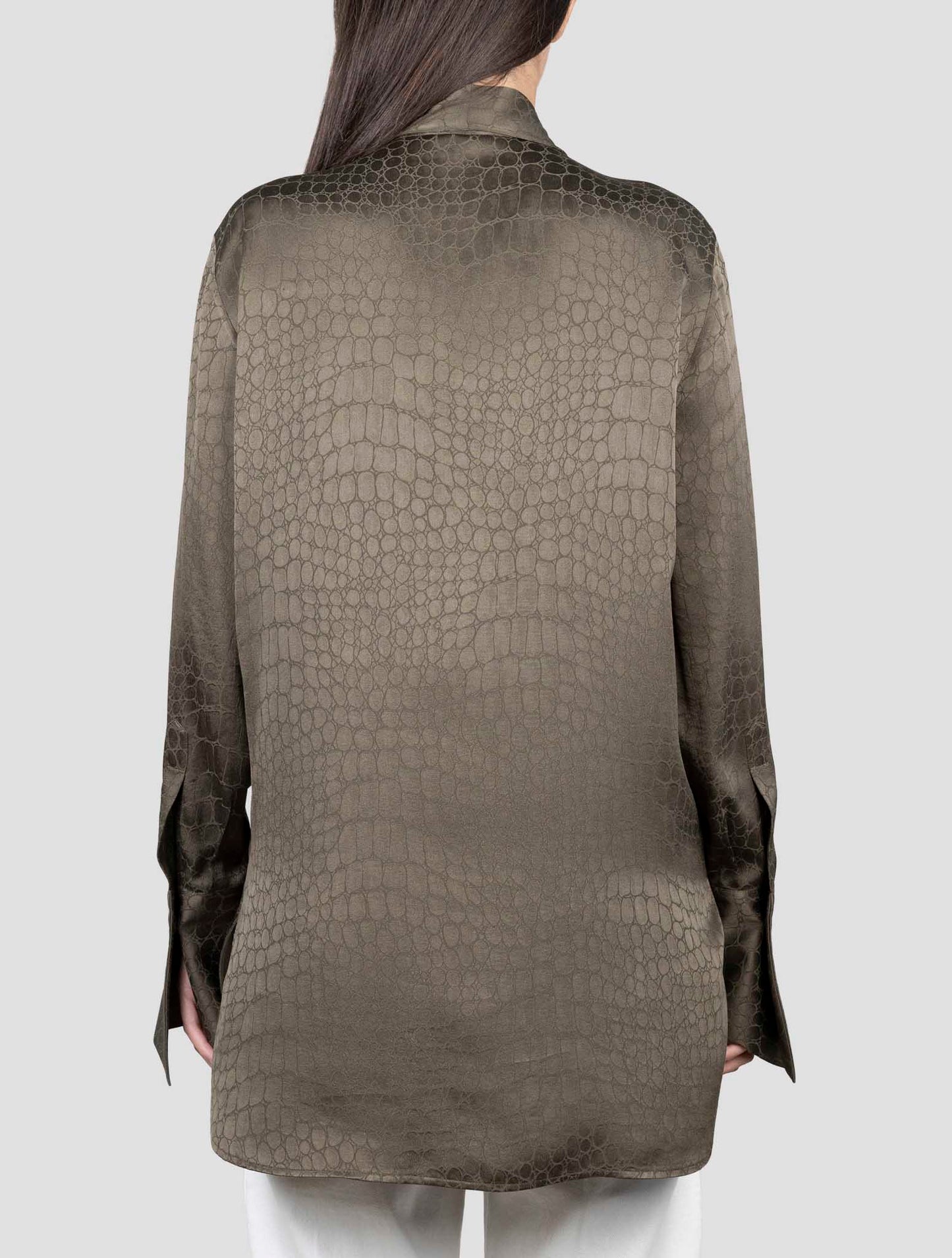 Kiton Green Silk Shirt