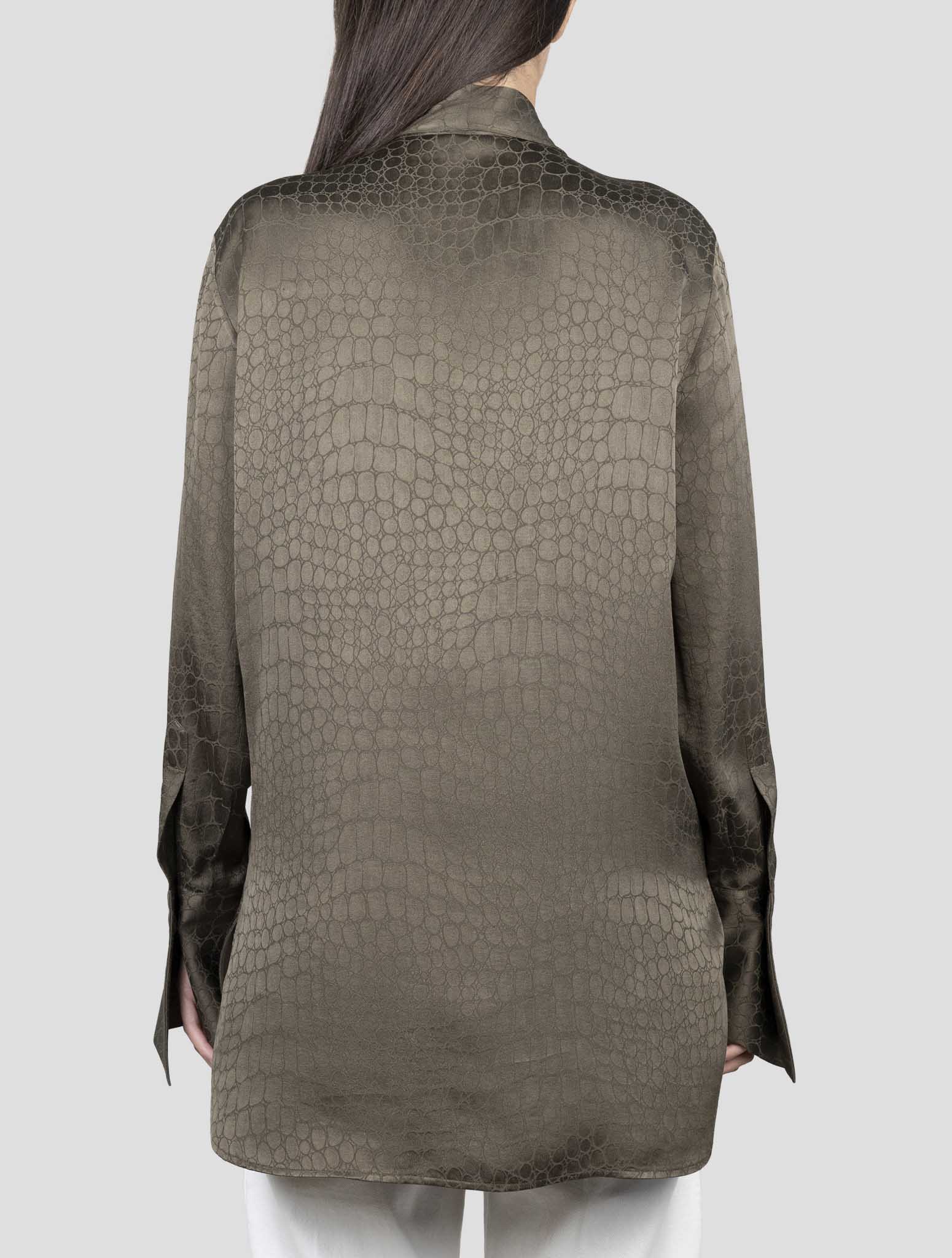 Kiton Green Silk Shirt