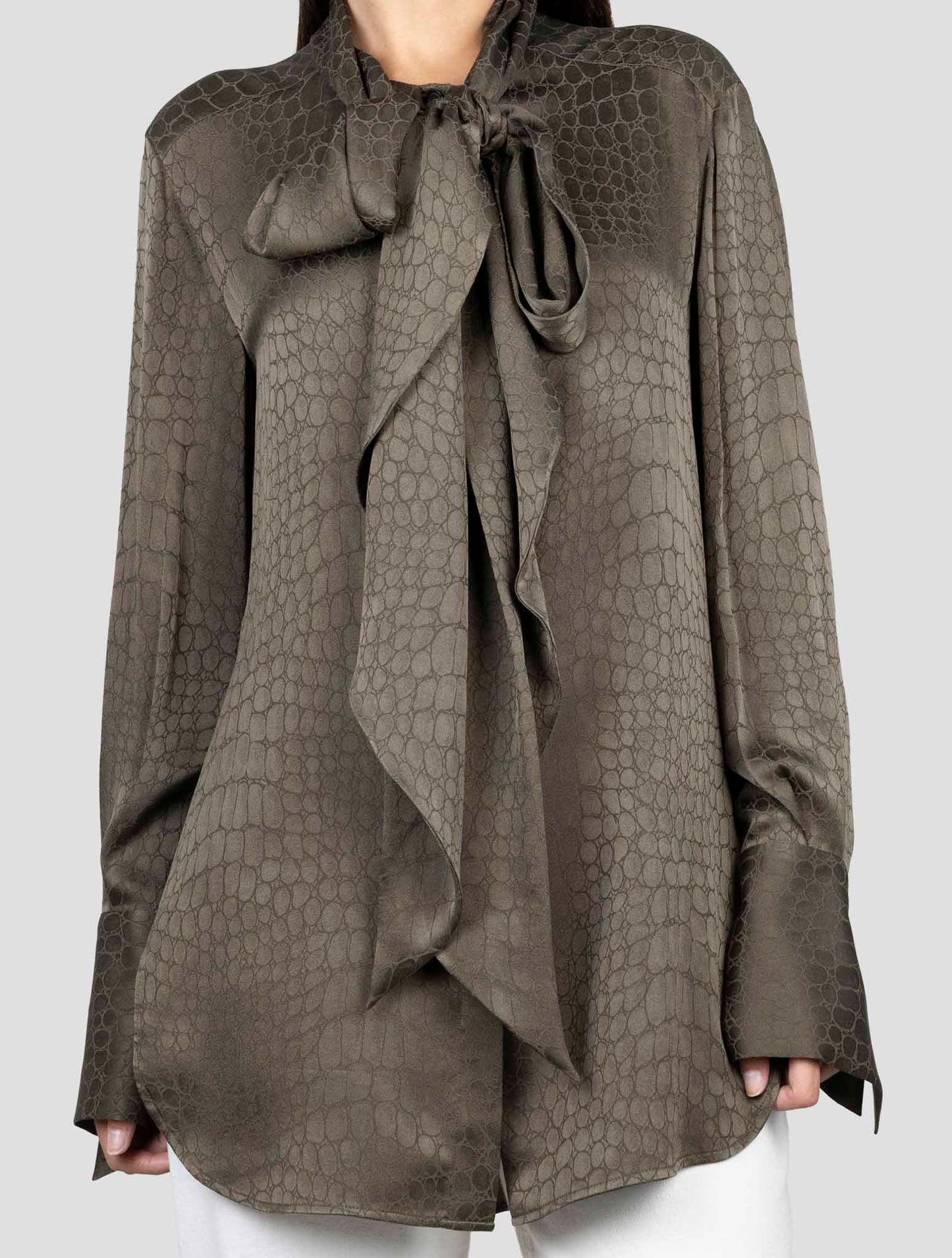 Kiton Green Silk Shirt