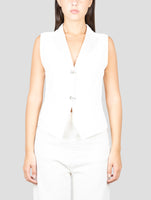 Kiton White Viscose Acetate Ea Vest