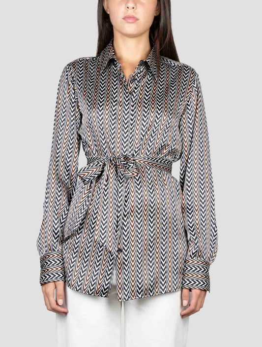 Kiton Multicolor Silk Shirt