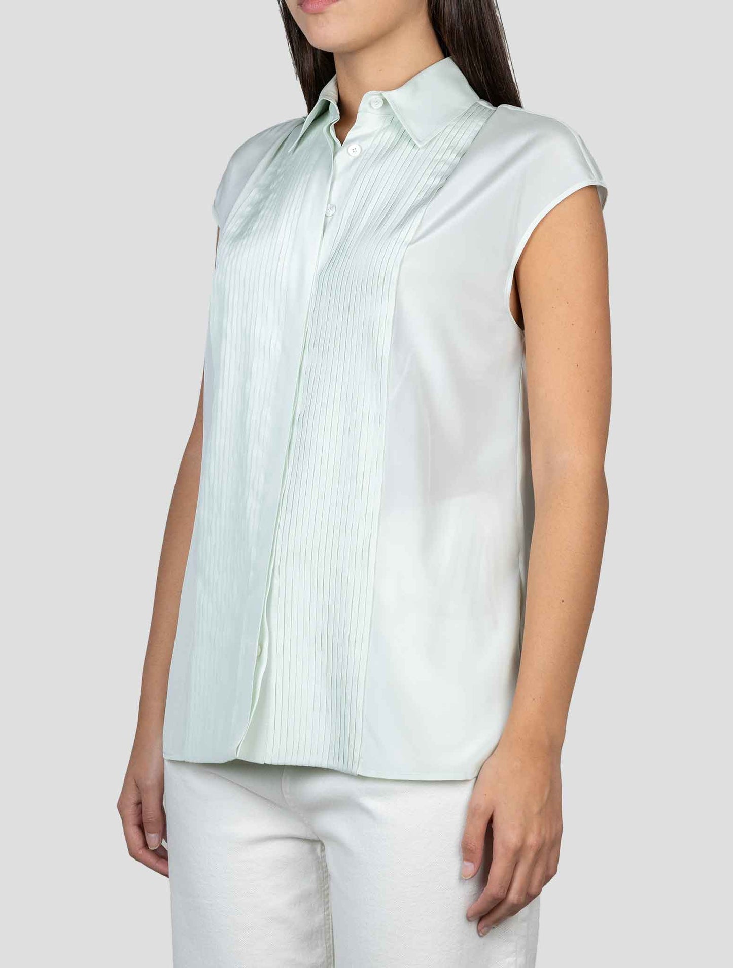 Kiton Green Silk Ea Shirt