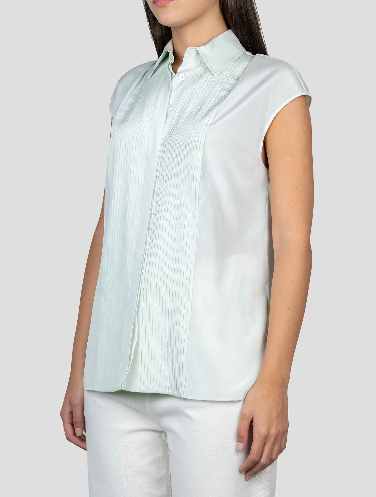 Kiton Green Silk Ea Shirt