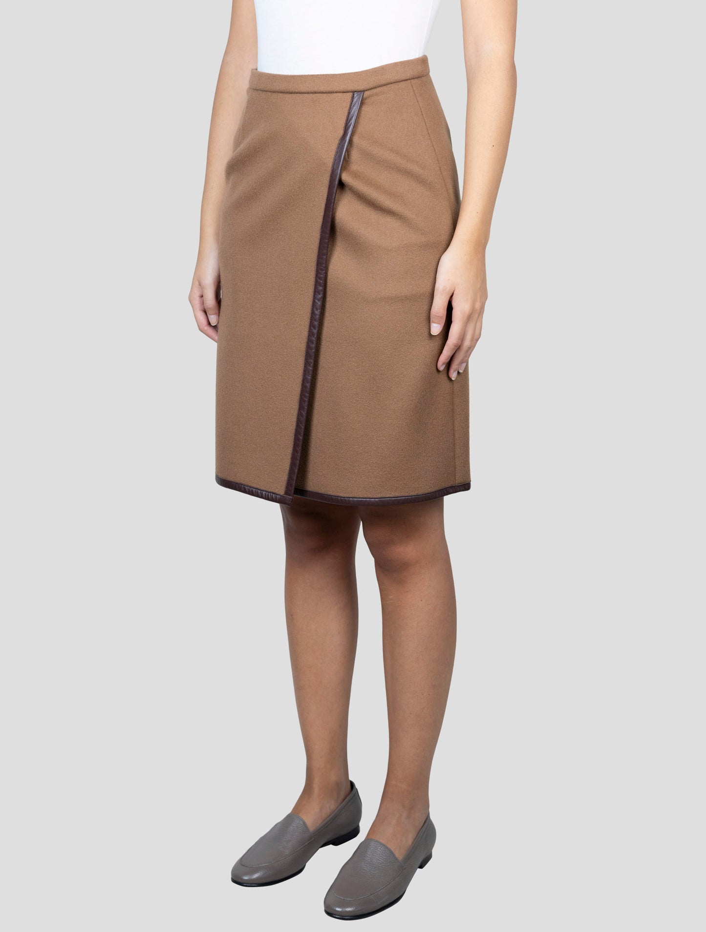Kiton Brown Cashmere Skirt
