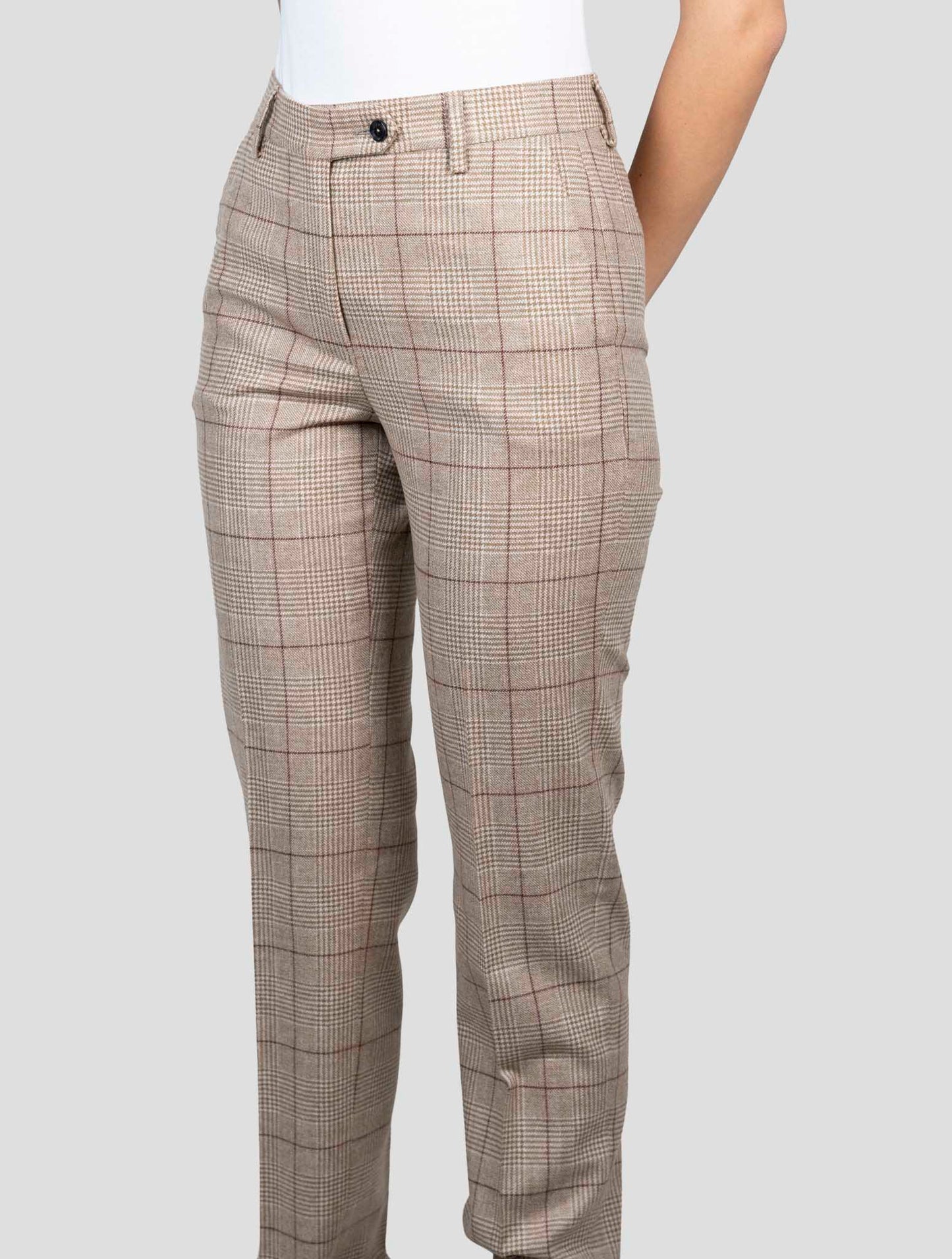 Kiton Brown Virgin Wool Cashmere Pants