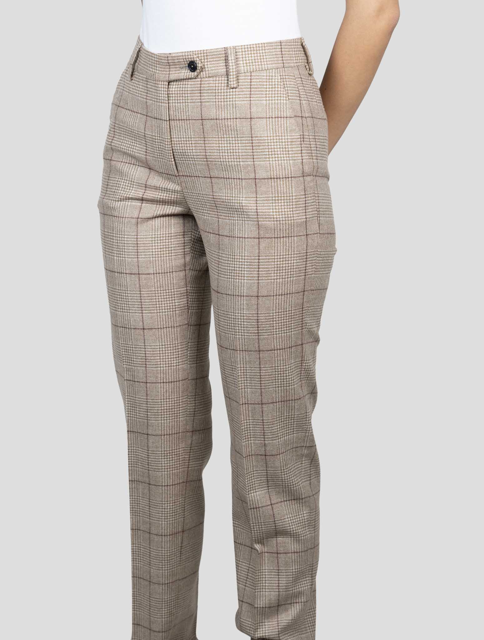 Kiton Brown Virgin Wool Cashmere Pants