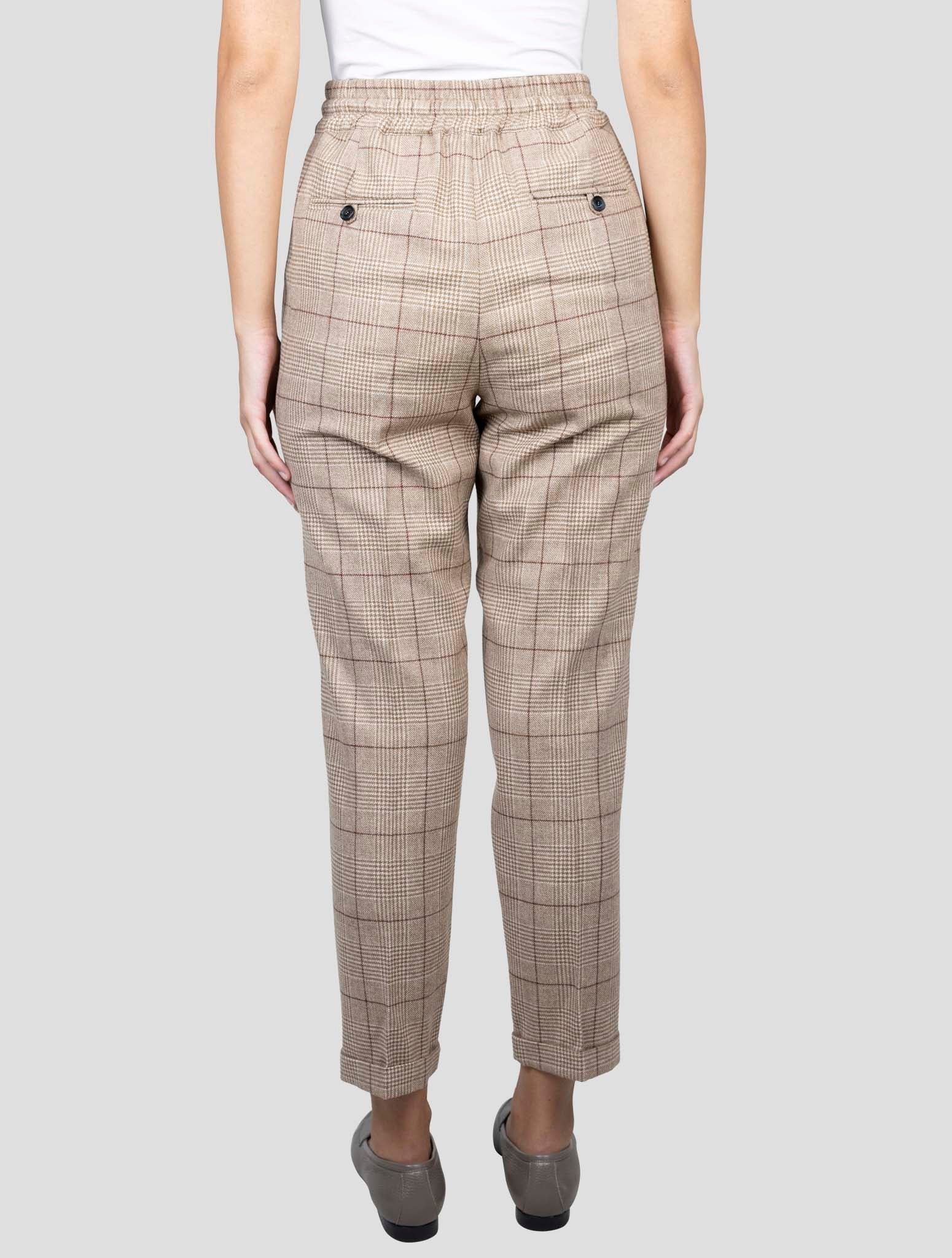 Kiton Brown Virgin Wool Cashmere Pants