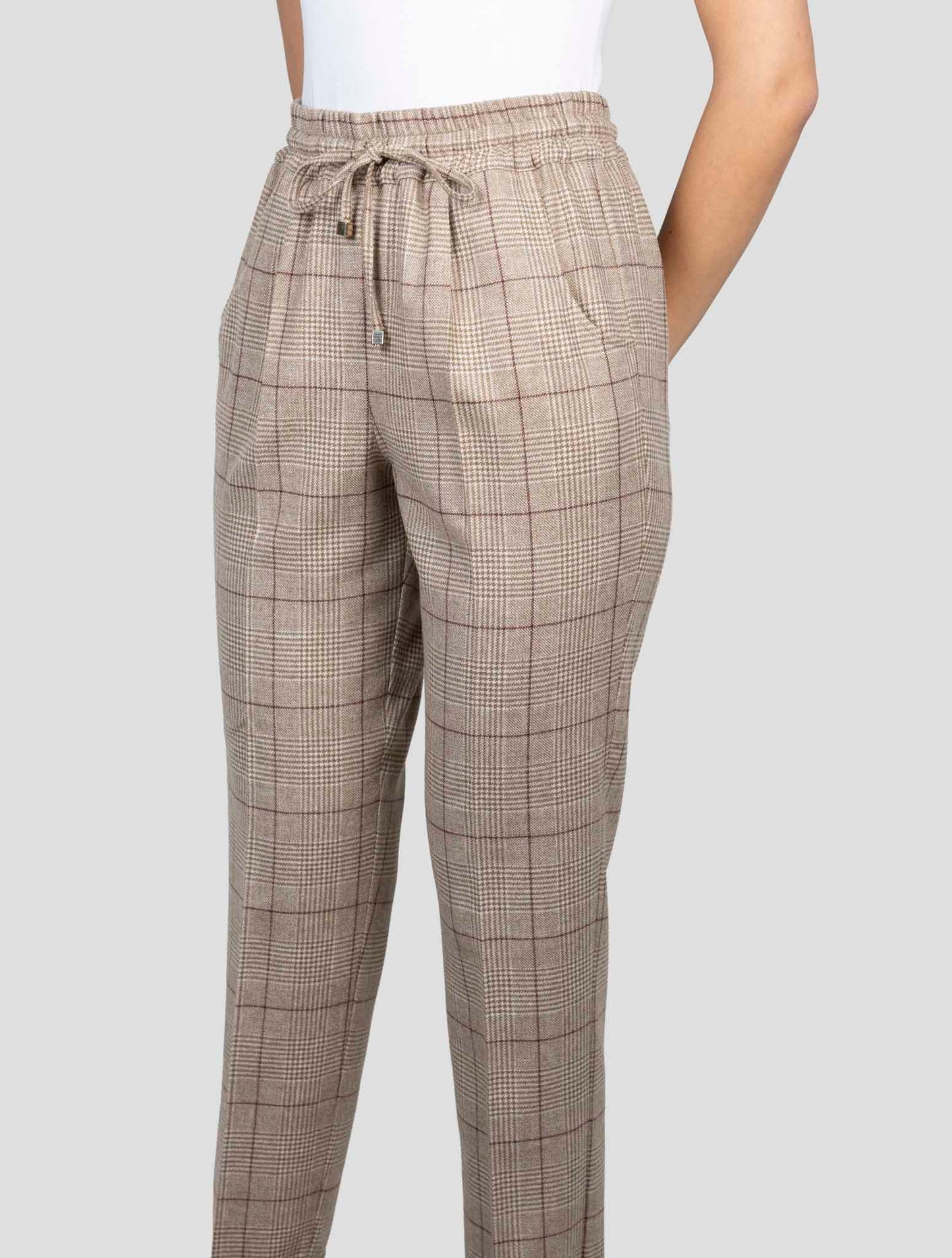 Kiton Brown Virgin Wool Cashmere Pants