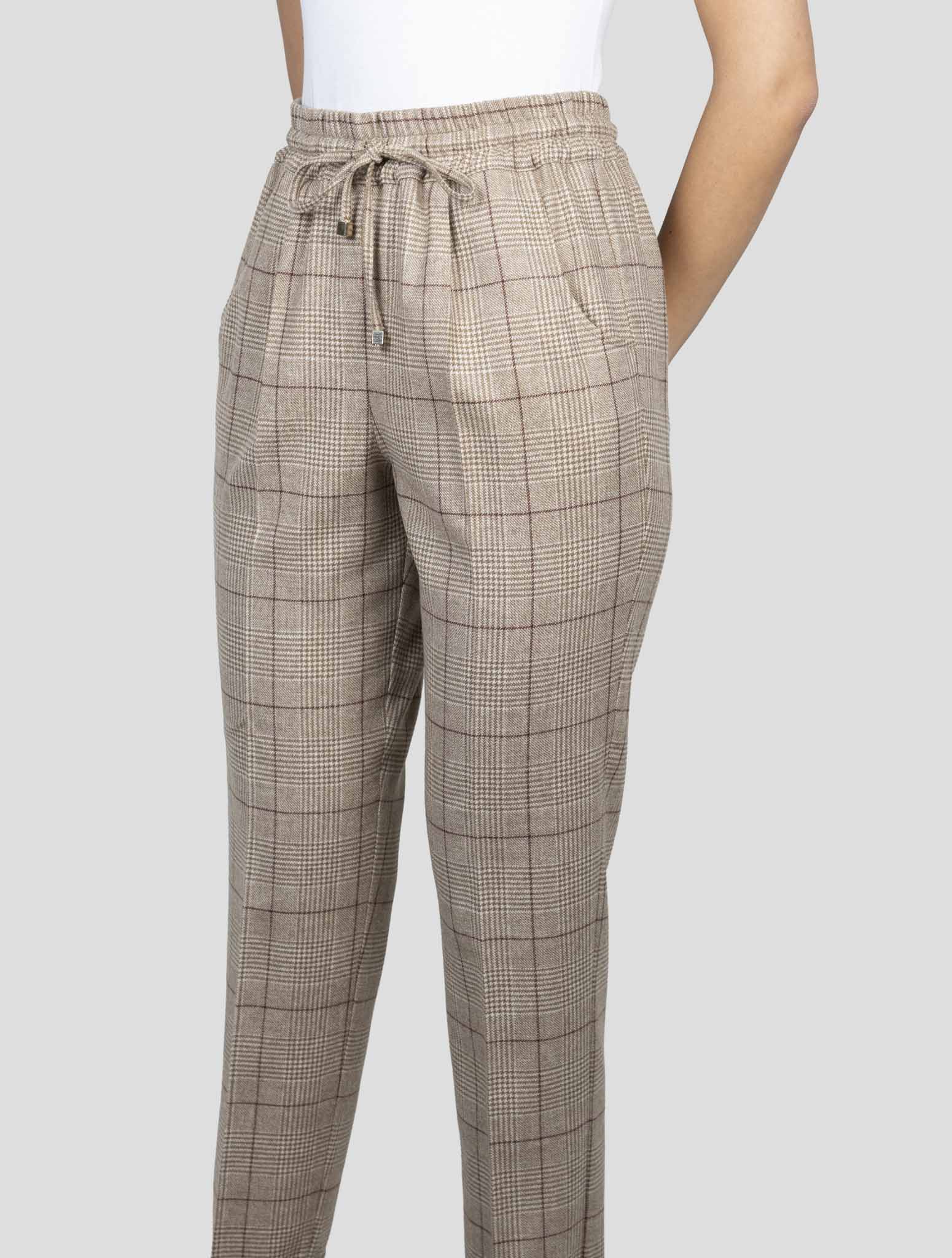 Kiton Brown Virgin Wool Cashmere Pants