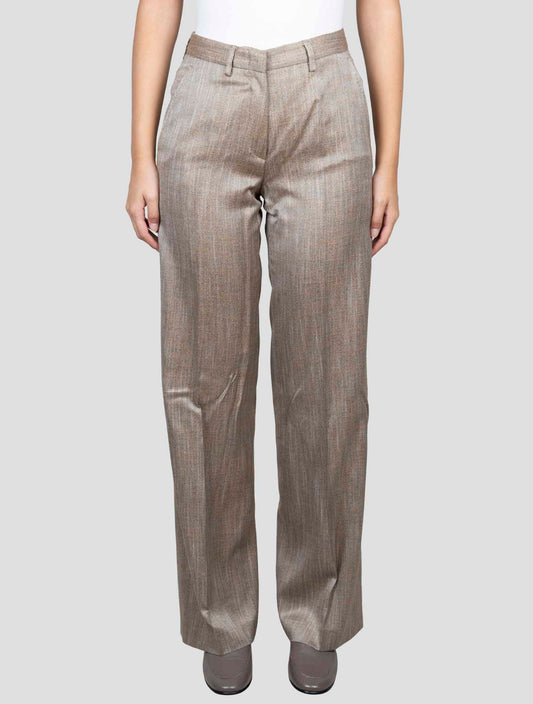 Kiton Brown Viscose Pants