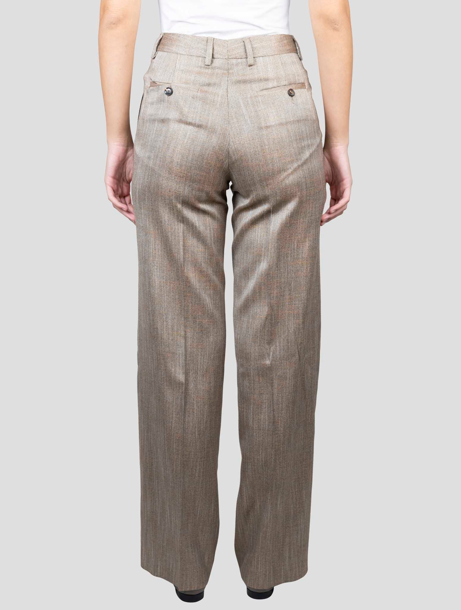 Kiton Brown Viscose Pants