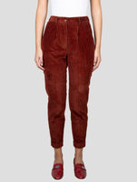 Kiton Brown Cotton Velvet Pants