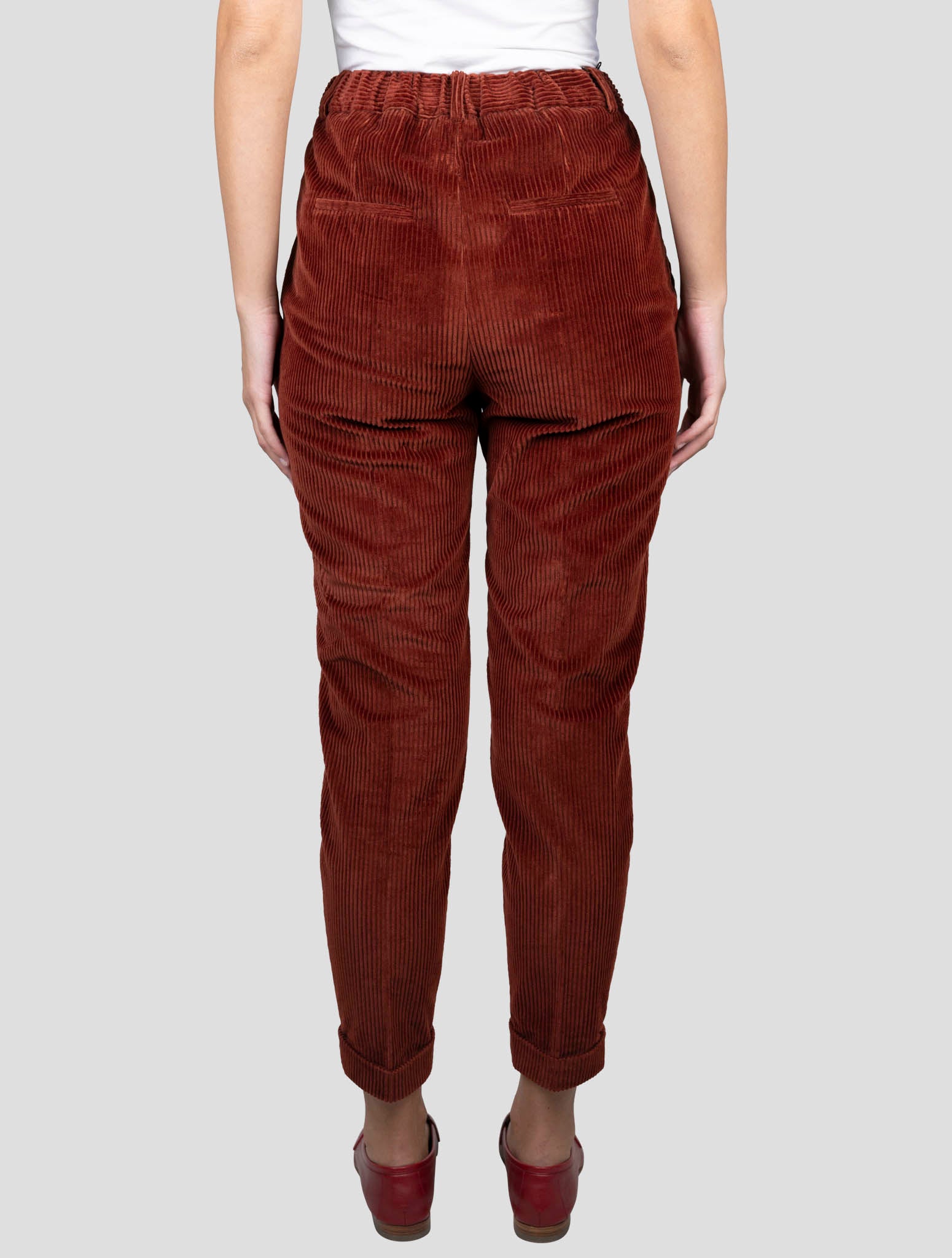 Kiton Brown Cotton Velvet Pants