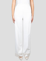 Kiton White Viscose Acetate Ea Pants