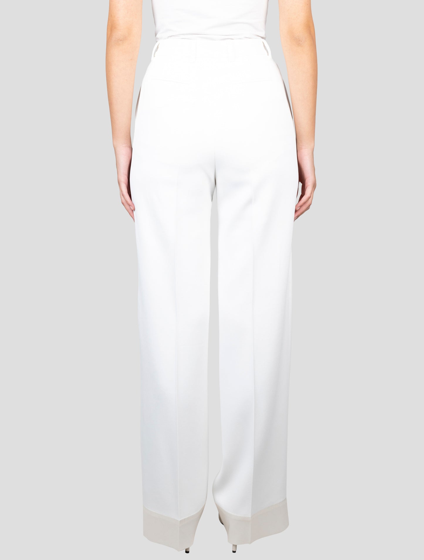 Kiton White Viscose Acetate Ea Pants