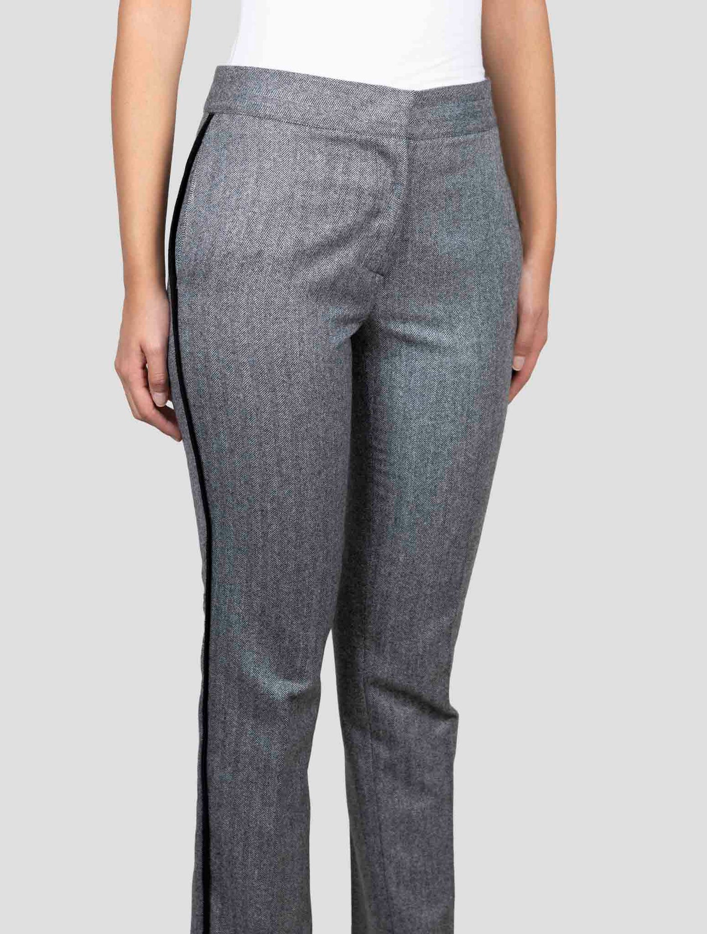 Kiton Gray Cashmere Mohair Silk Pants