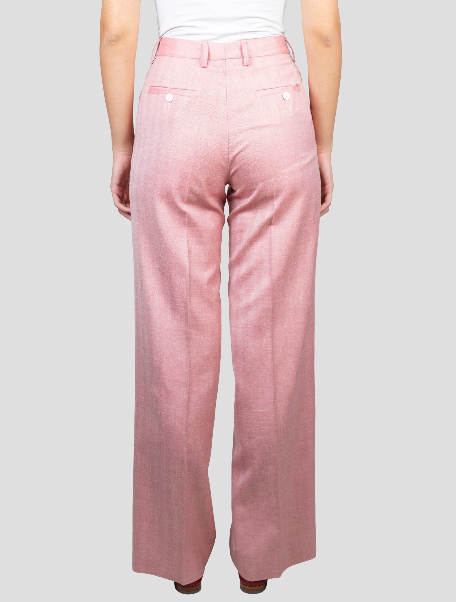 Kiton Pink Silk Cashmere Linen Pants