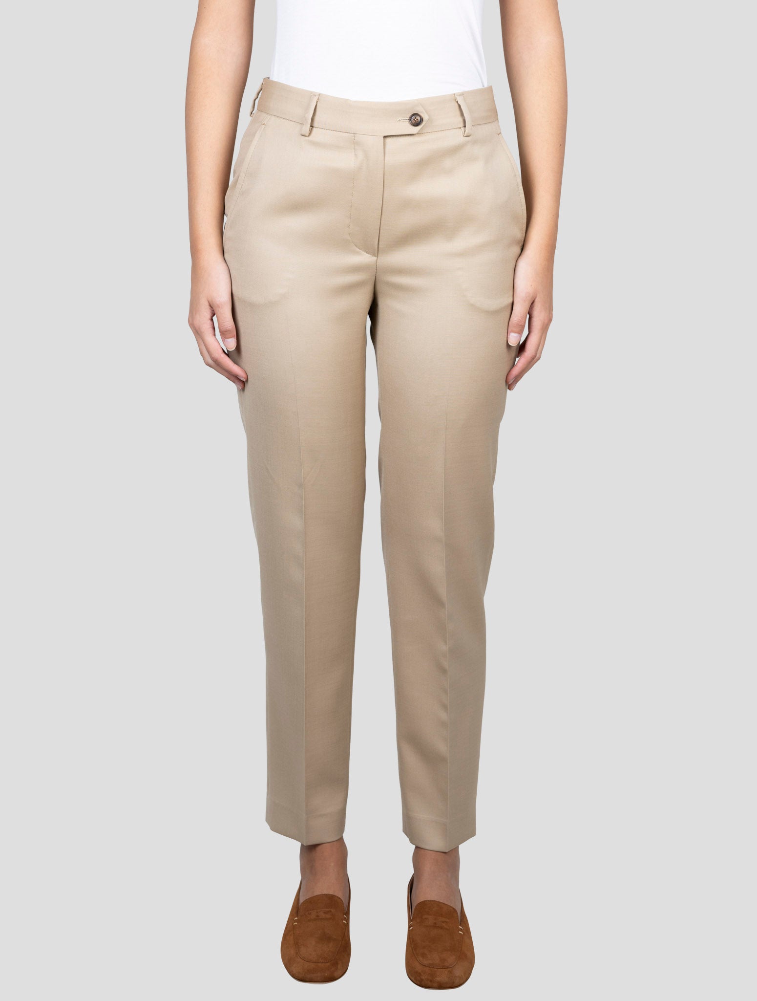 Kiton Brown Virgin Wool Ea Pants