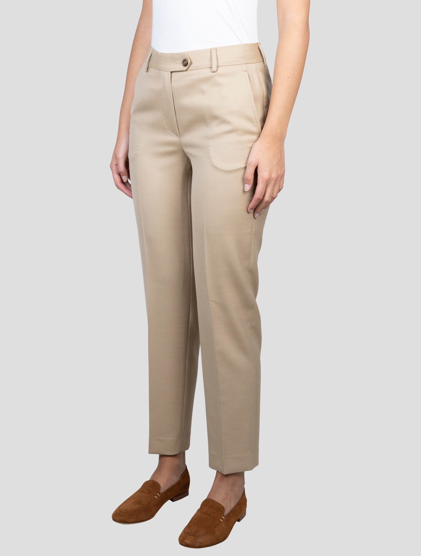 Kiton Brown Virgin Wool Ea Pants