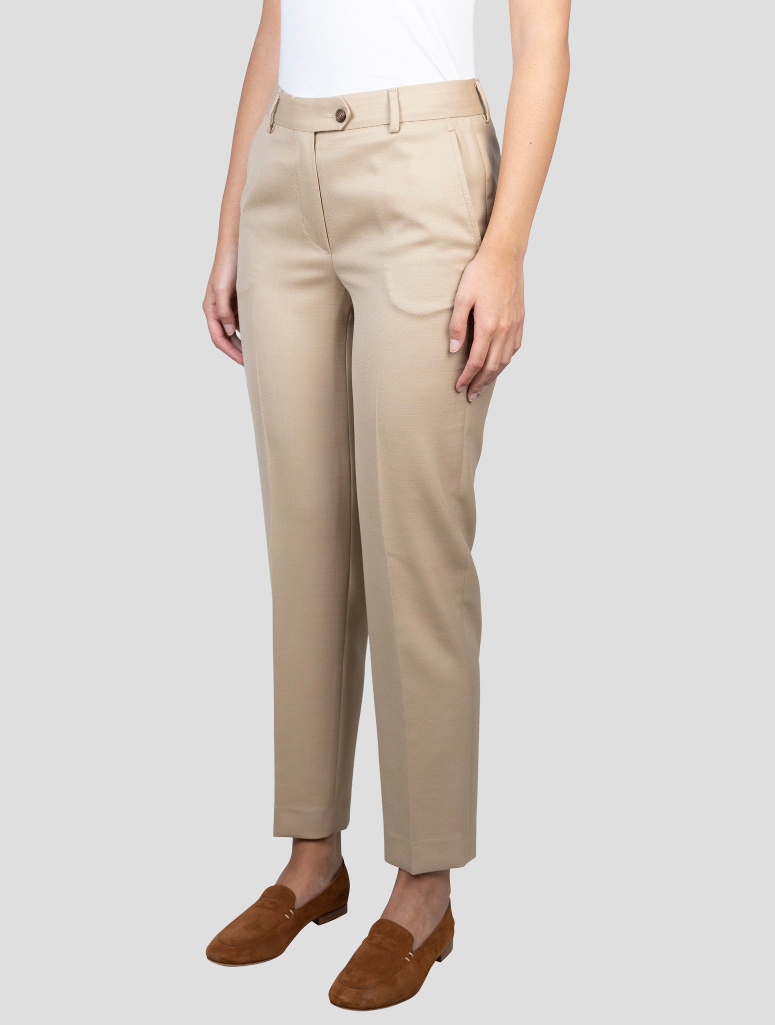 Kiton Brown Virgin Wool Ea Pants