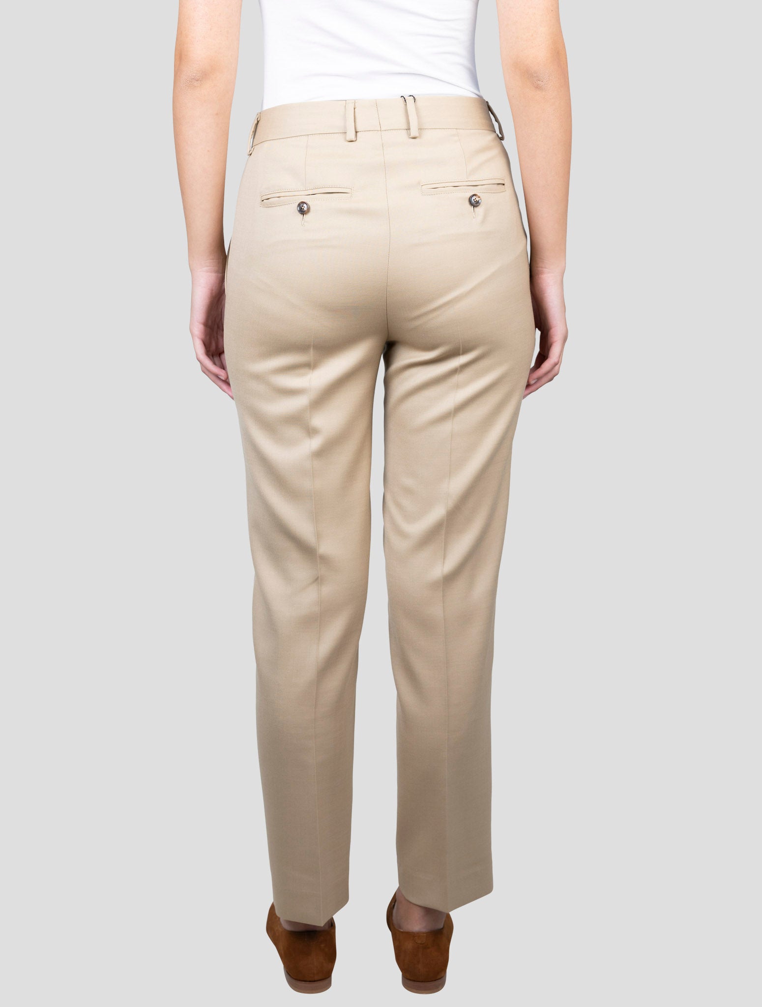 Kiton Brown Virgin Wool Ea Pants