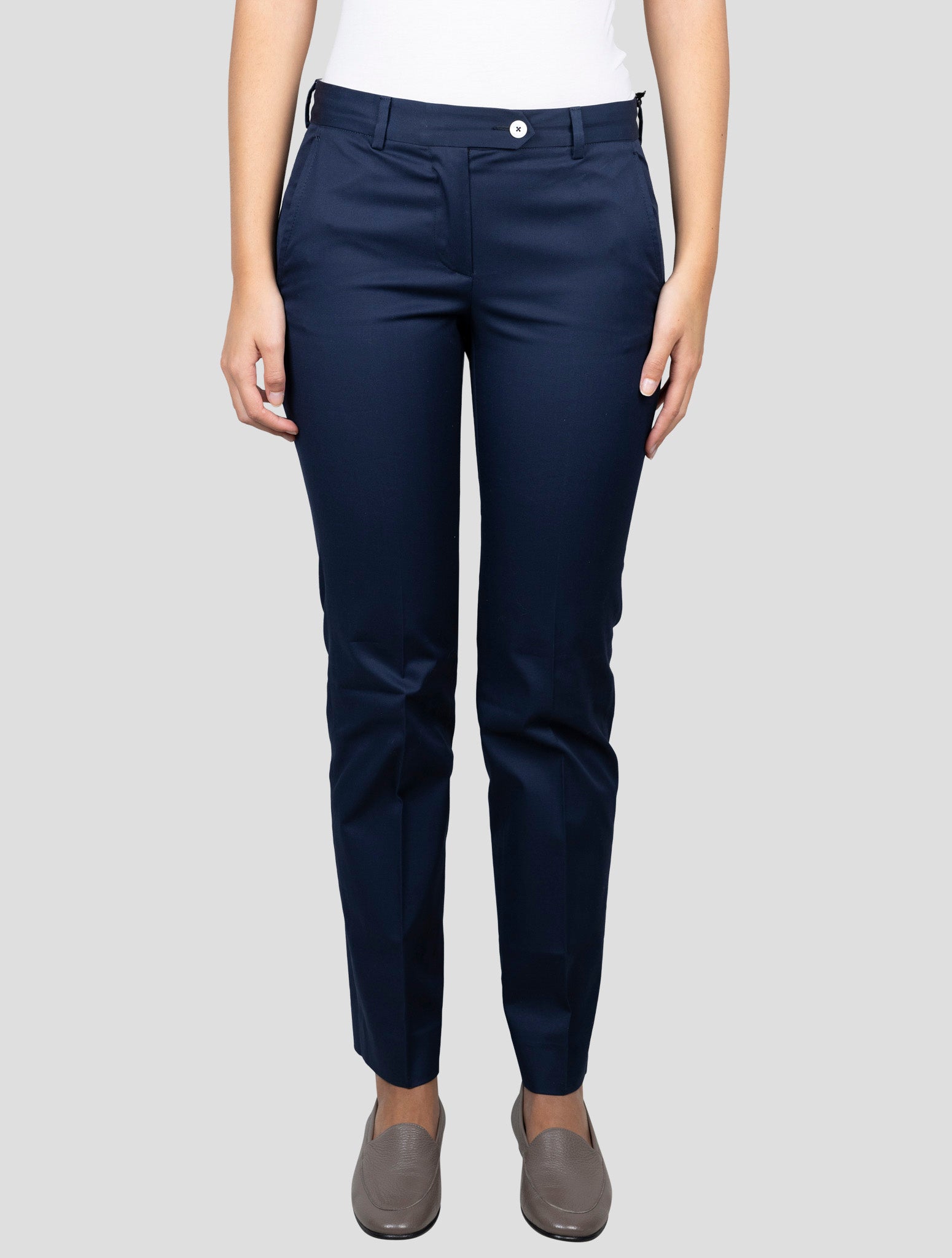 Kiton Blue Cotton Ea Pants