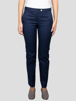 Kiton Blue Cotton Ea Pants