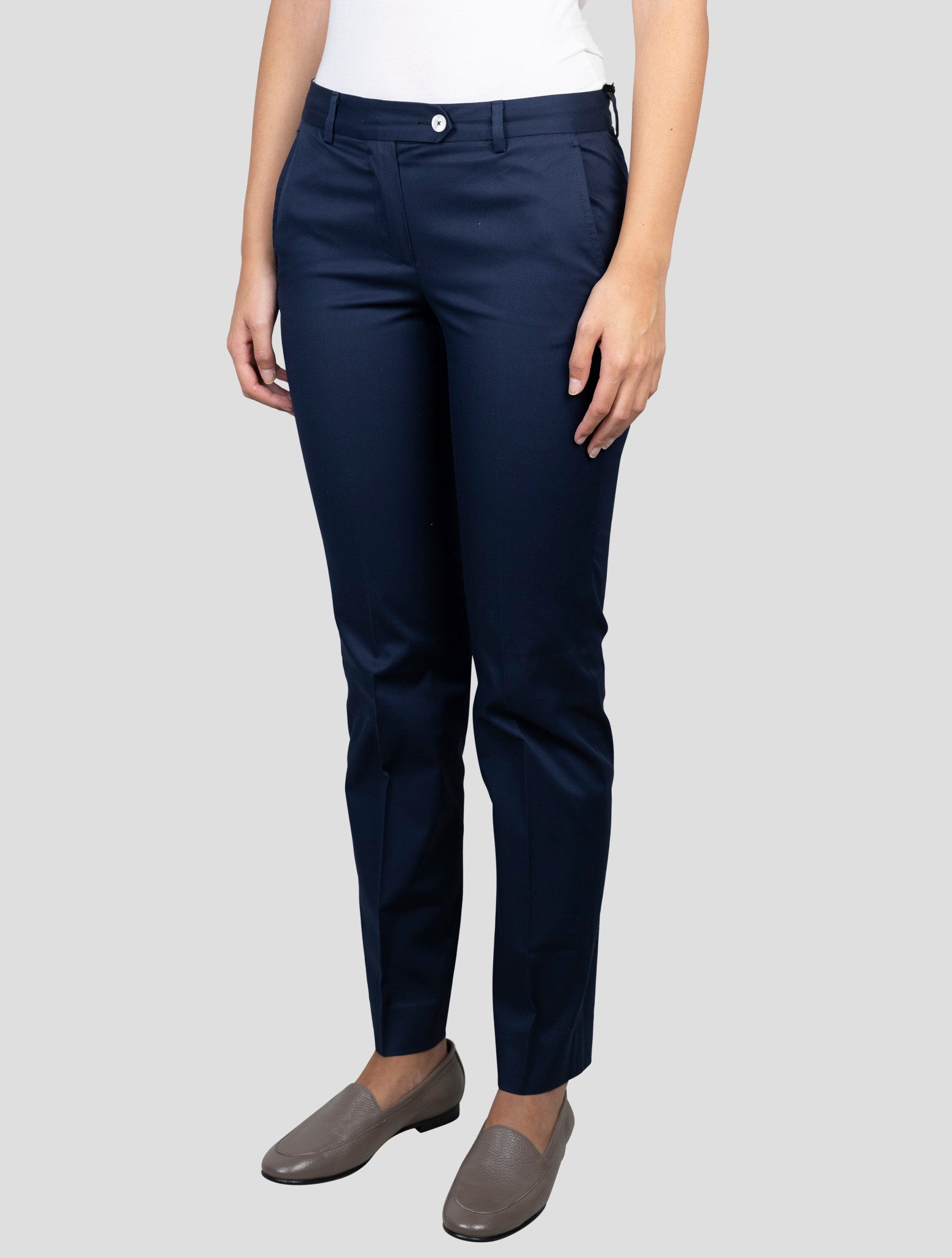 Kiton Blue Cotton Ea Pants