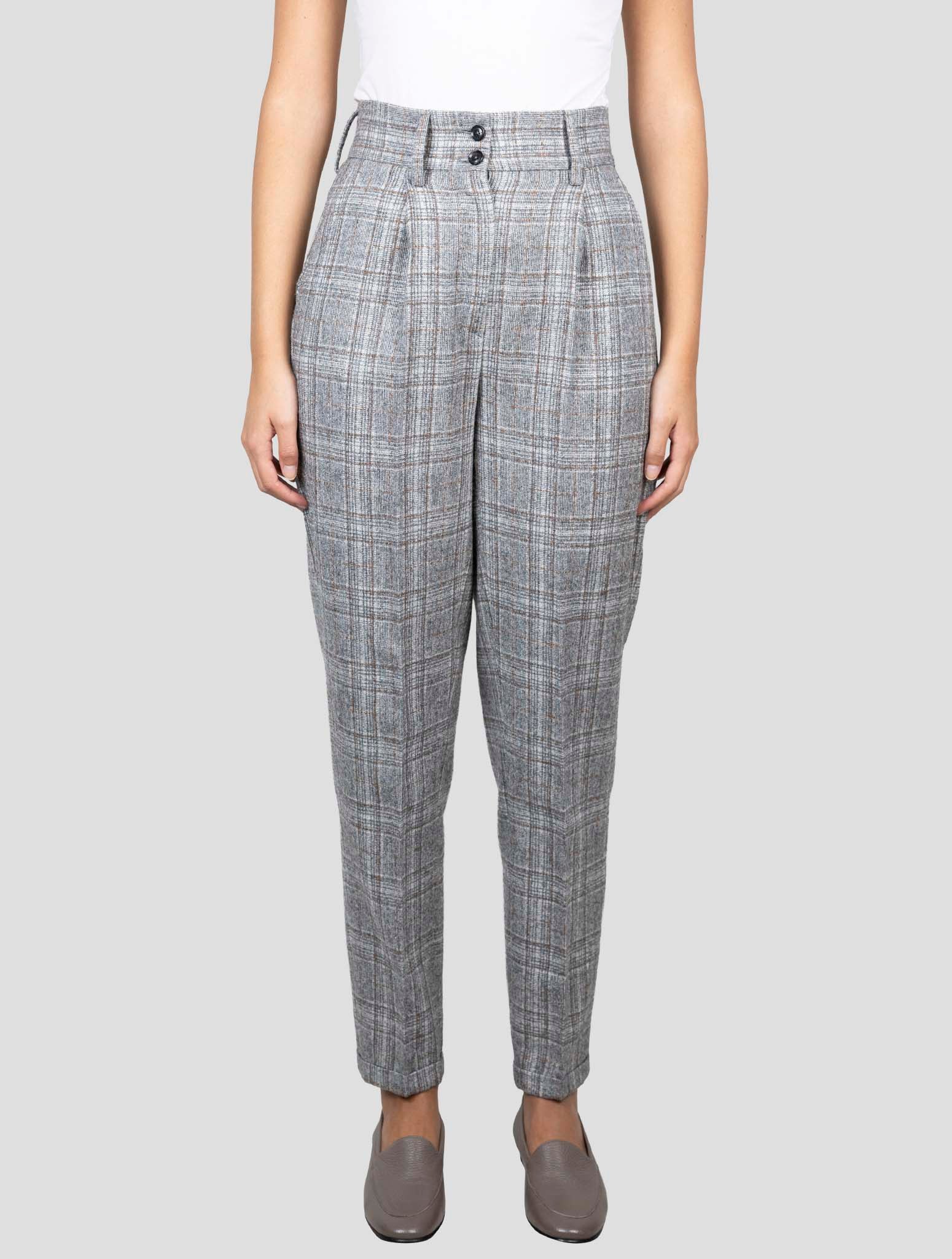 Kiton Gray Brown Wool Alpaca Pa Pants