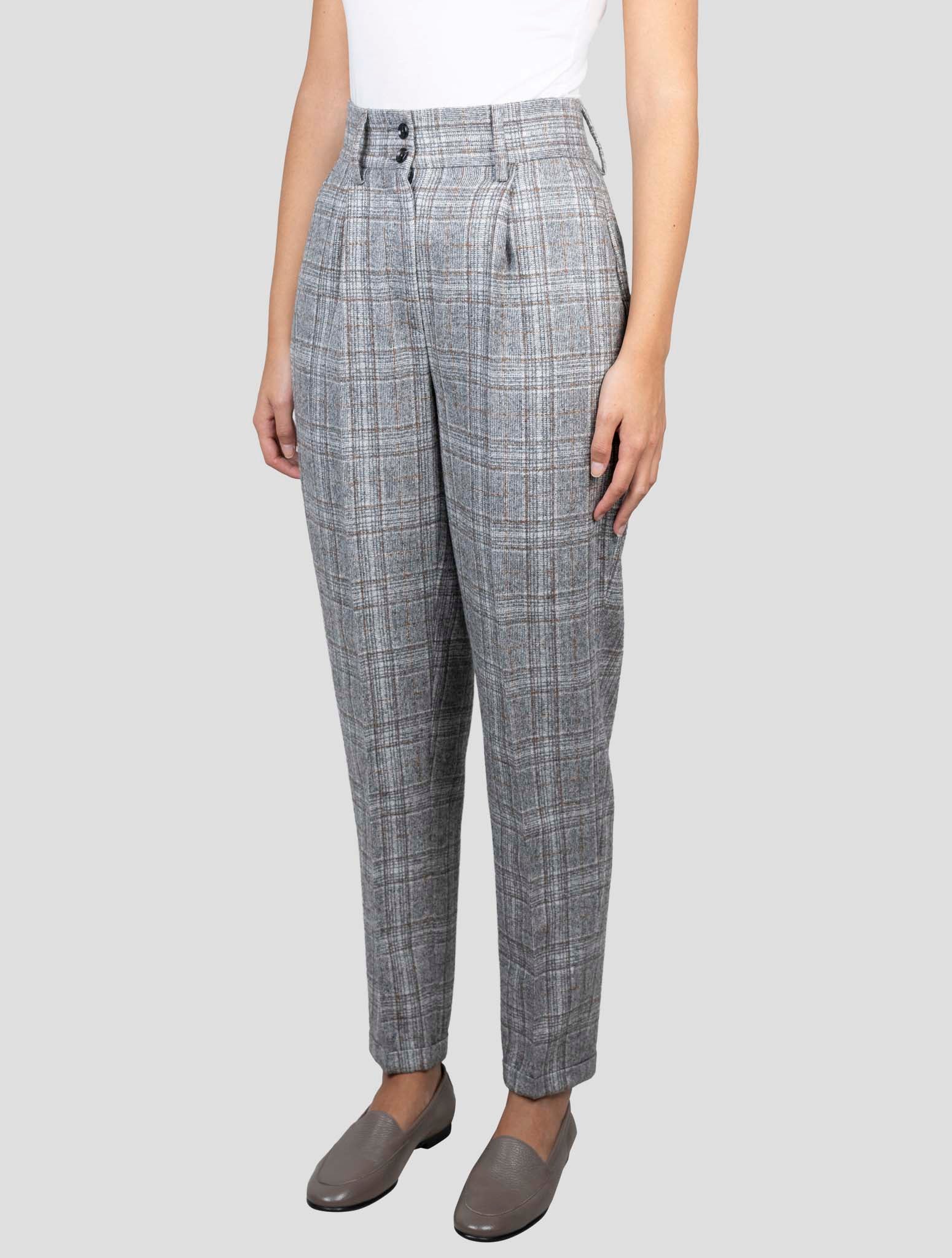 Kiton Gray Brown Wool Alpaca Pa Pants