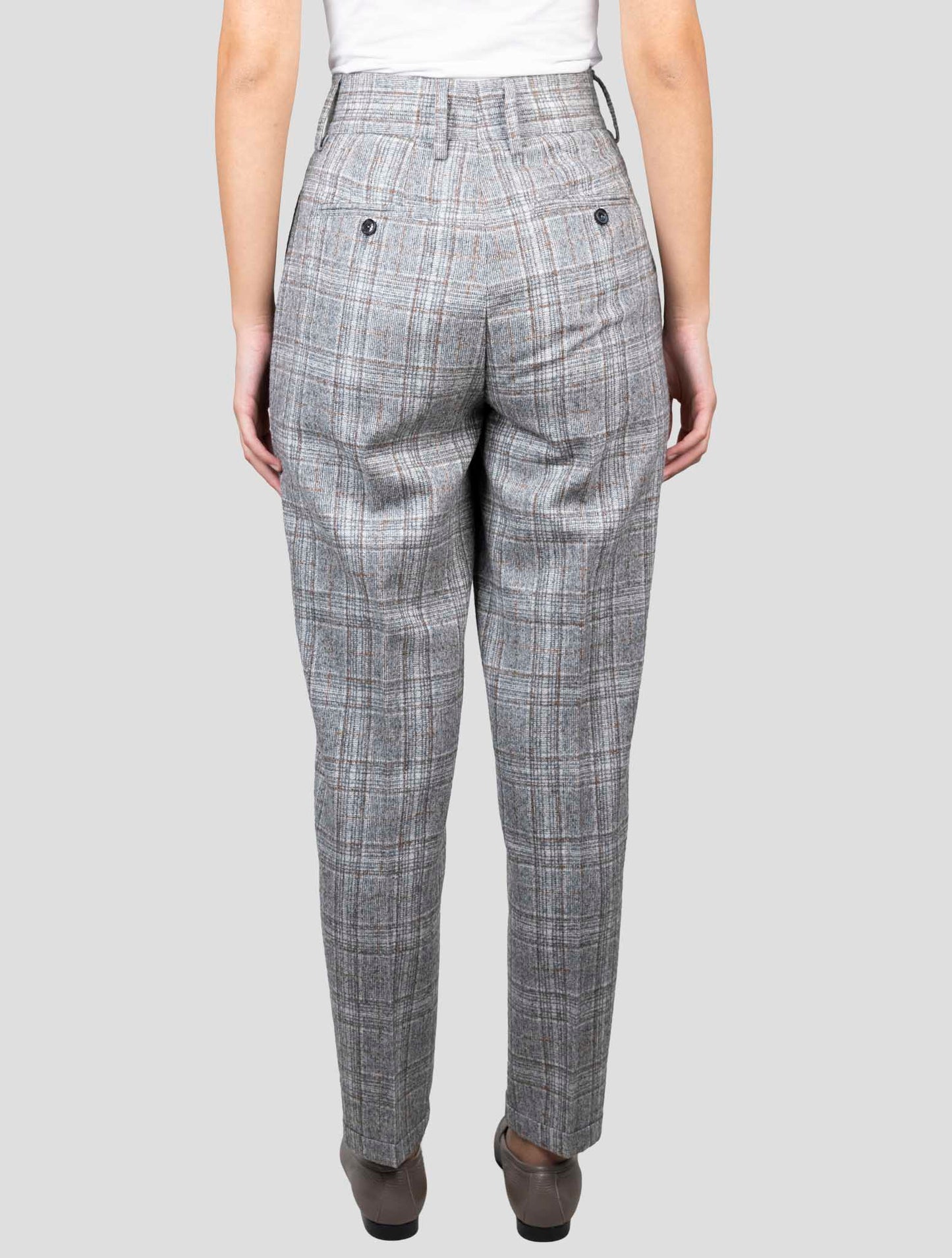 Kiton Gray Brown Wool Alpaca Pa Pants