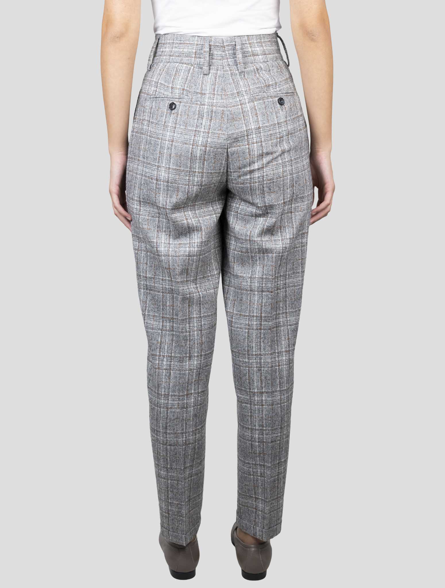 Kiton Gray Brown Wool Alpaca Pa Pants