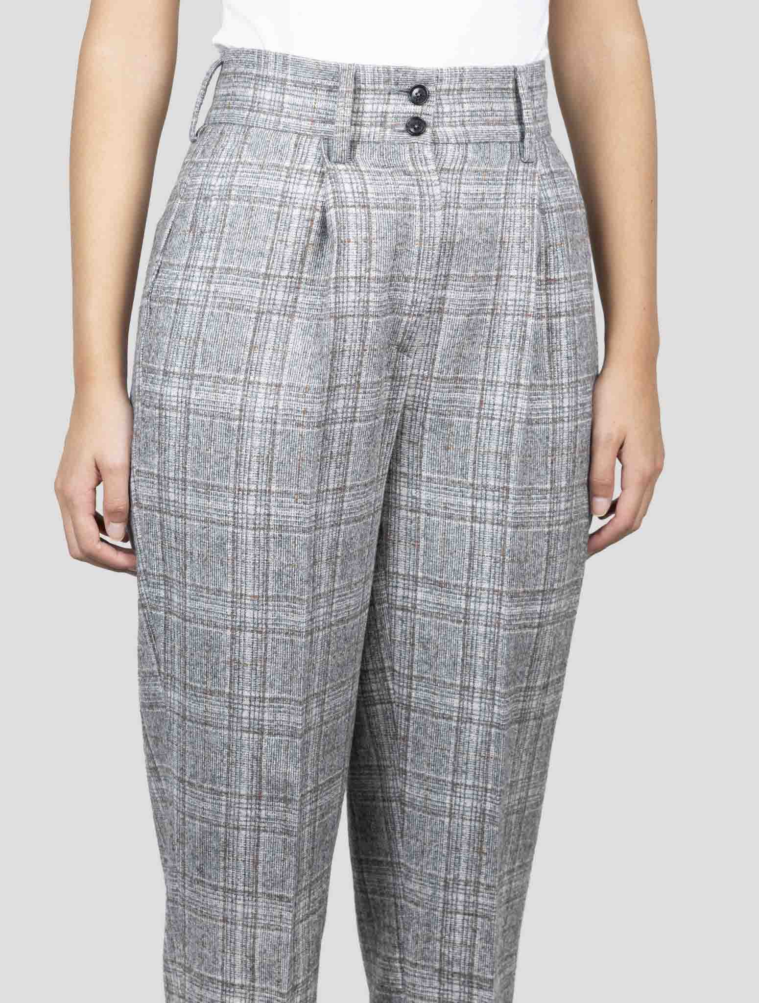 Kiton Gray Brown Wool Alpaca Pa Pants