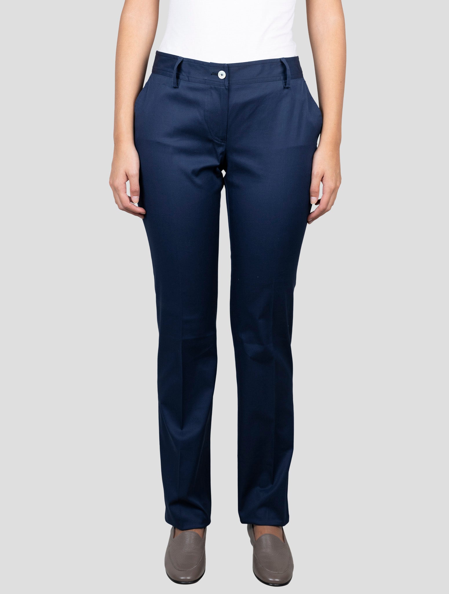Kiton Blue Cotton Ea Pants