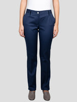 Kiton Blue Cotton Ea Pants
