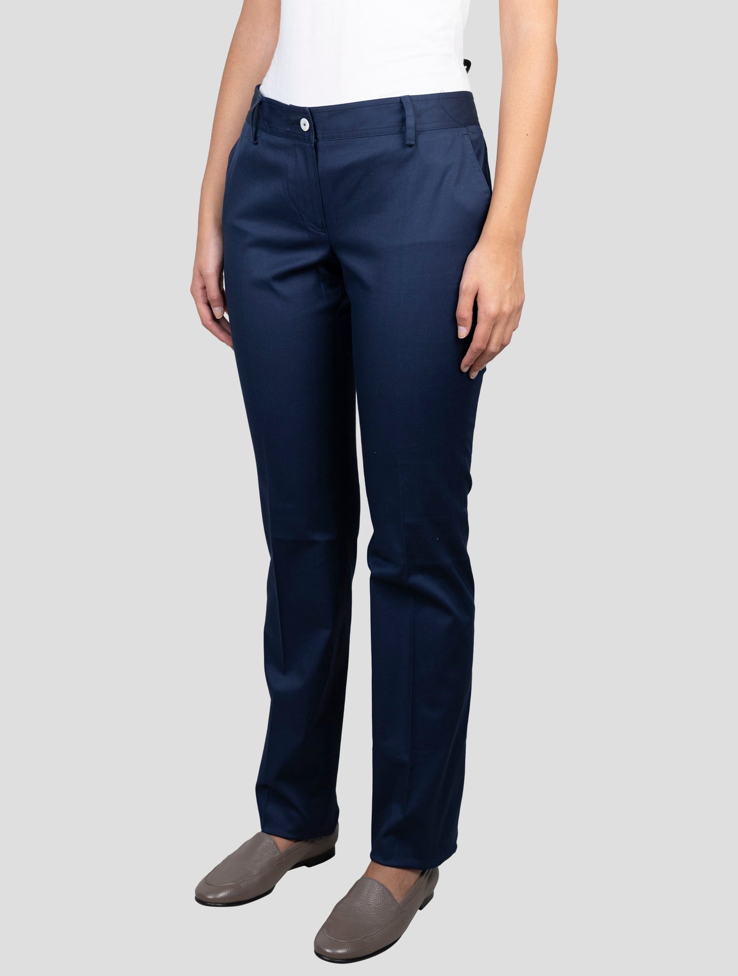 Kiton Blue Cotton Ea Pants
