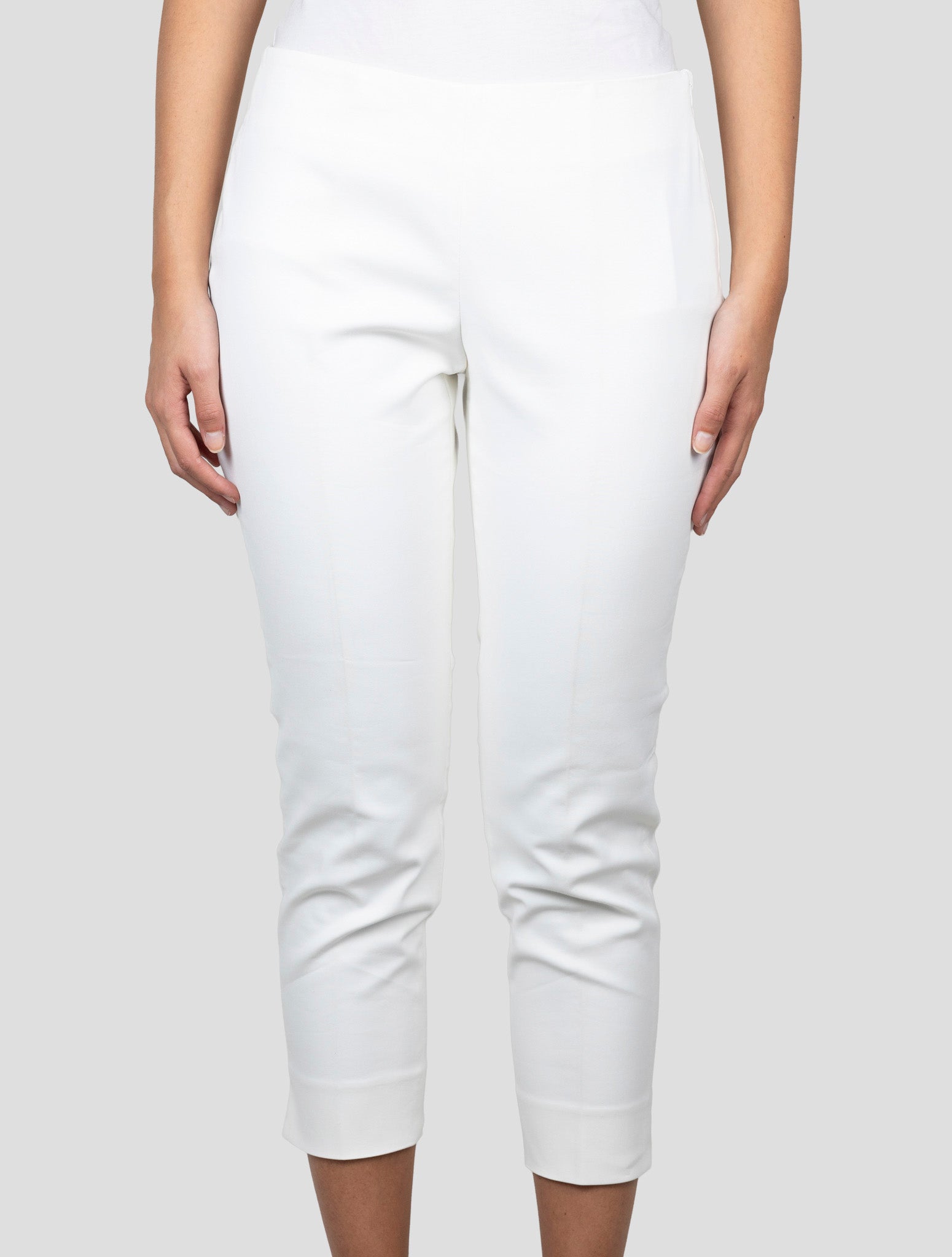 Kiton White Cotton Pa Ea Pants
