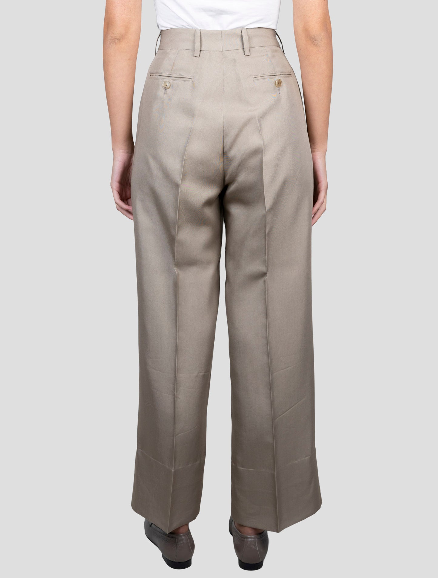 Kiton Beige Lyocell Viscose Silk Pants