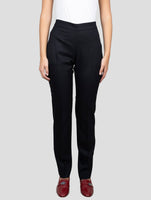 Kiton Black Virgin Wool Ea Dress Pants