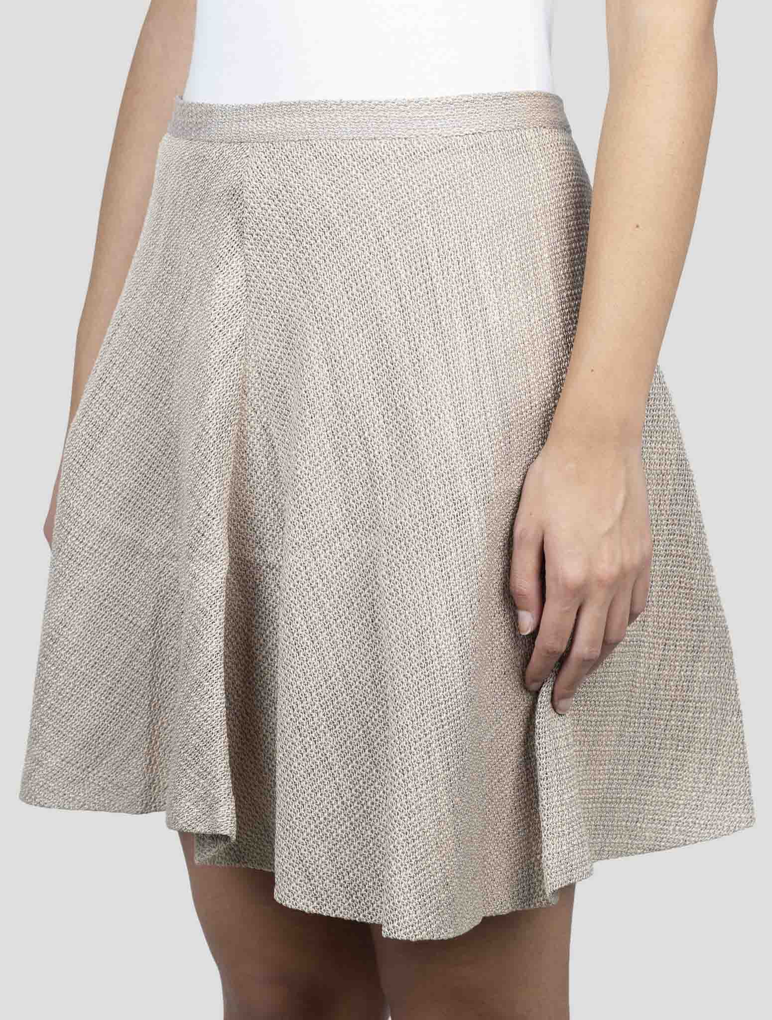 Kiton Brown Wool Pa Silk Skirt