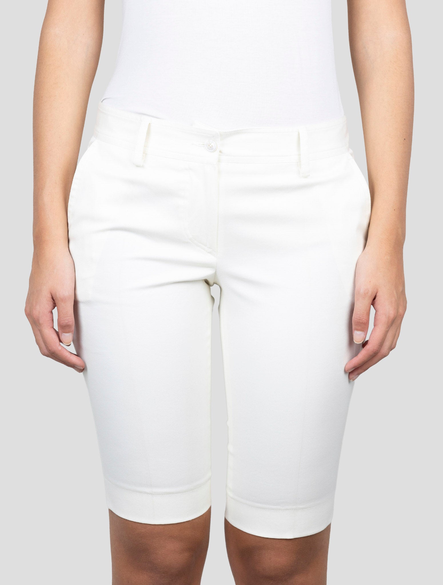 Kiton White Cotton Ea Short Pants