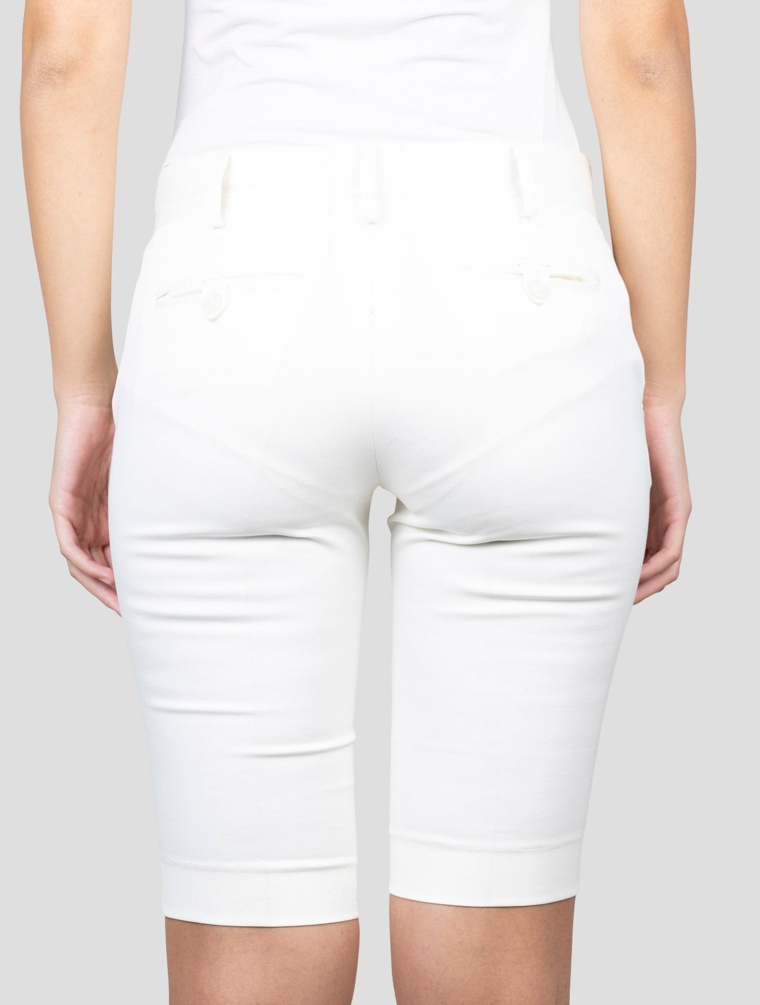 Kiton White Cotton Ea Short Pants