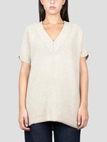Kiton Brown Cashmere Zibellino Sweater V-Neck