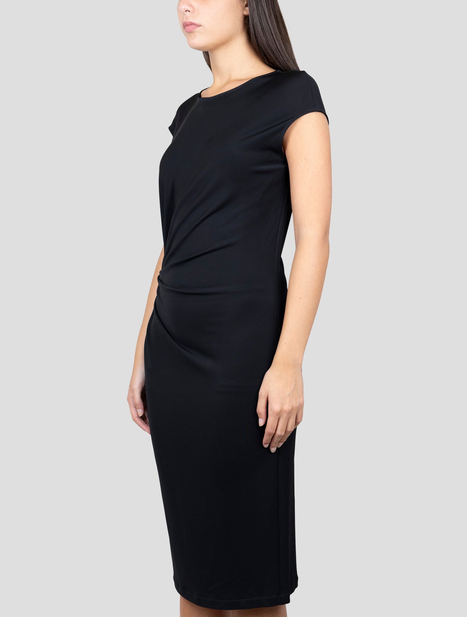 Kiton Black Viscose Ea Dress