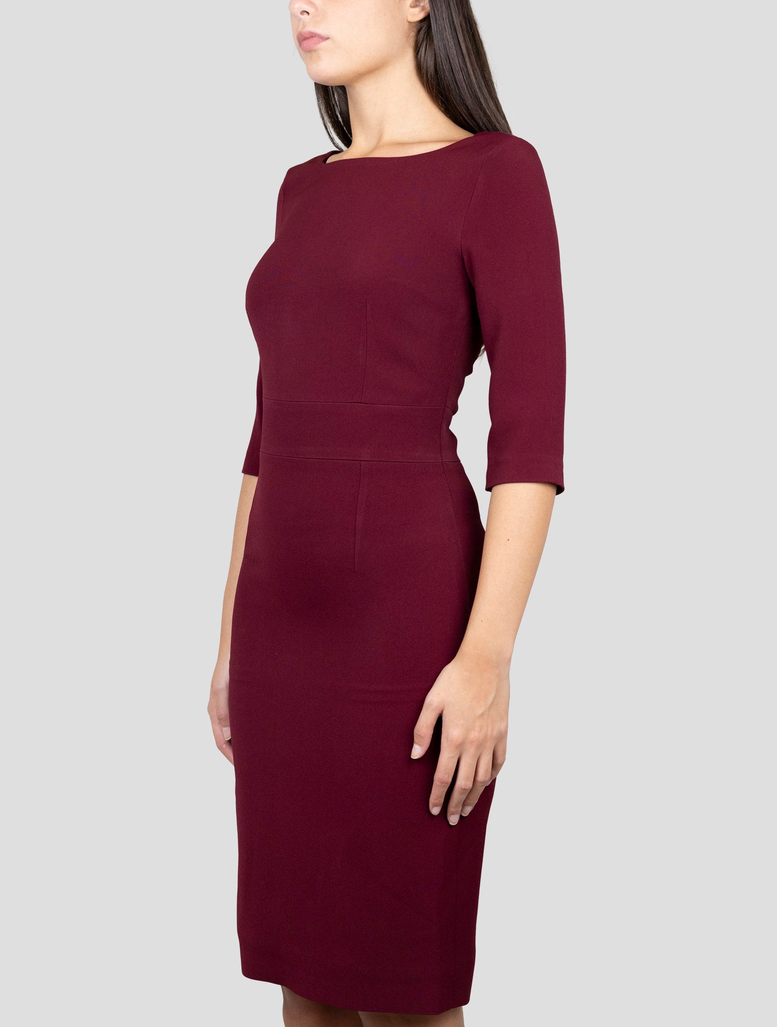 Kiton Burgundy Acetate Viscose Ea Dress