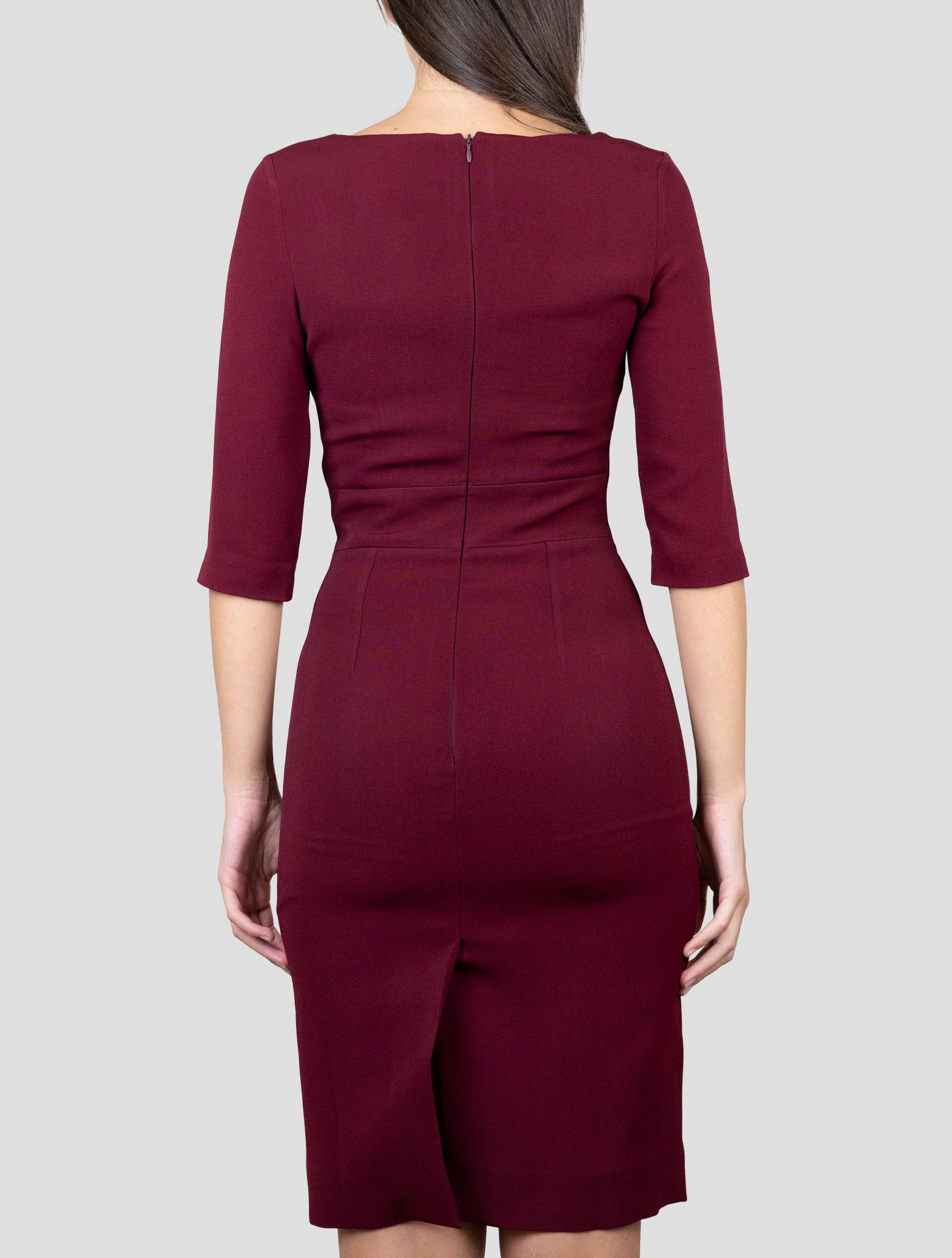 Kiton Burgundy Acetate Viscose Ea Dress