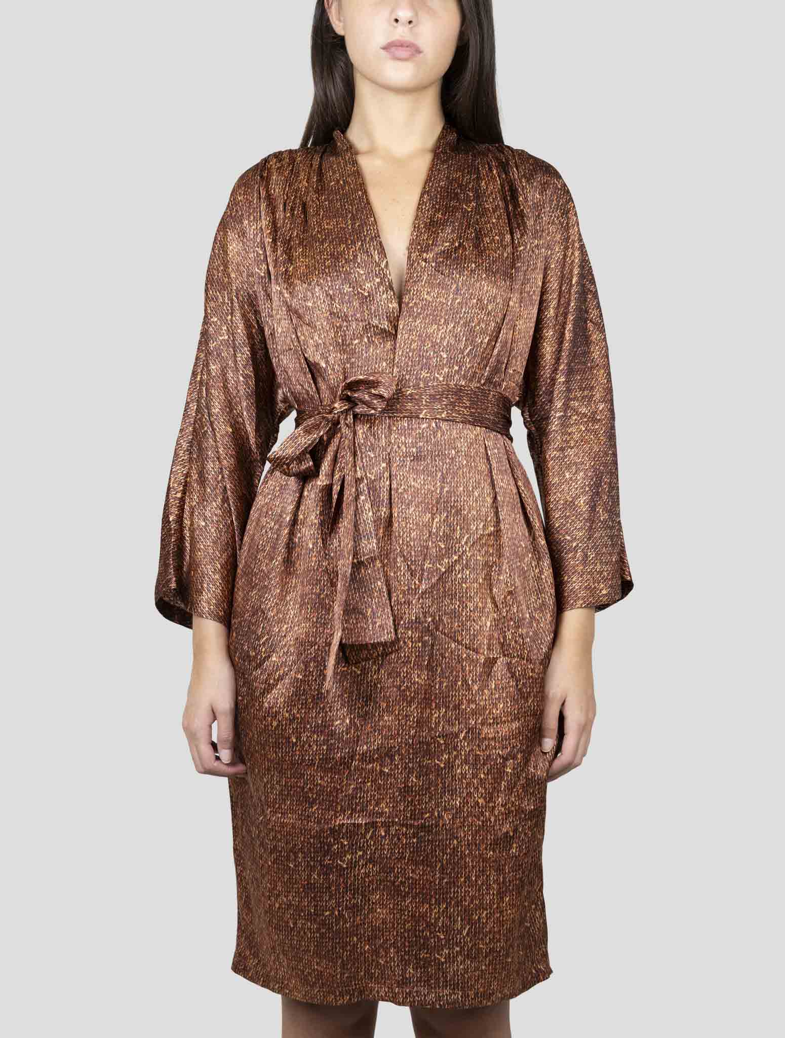 Kiton White Black Silk Dress