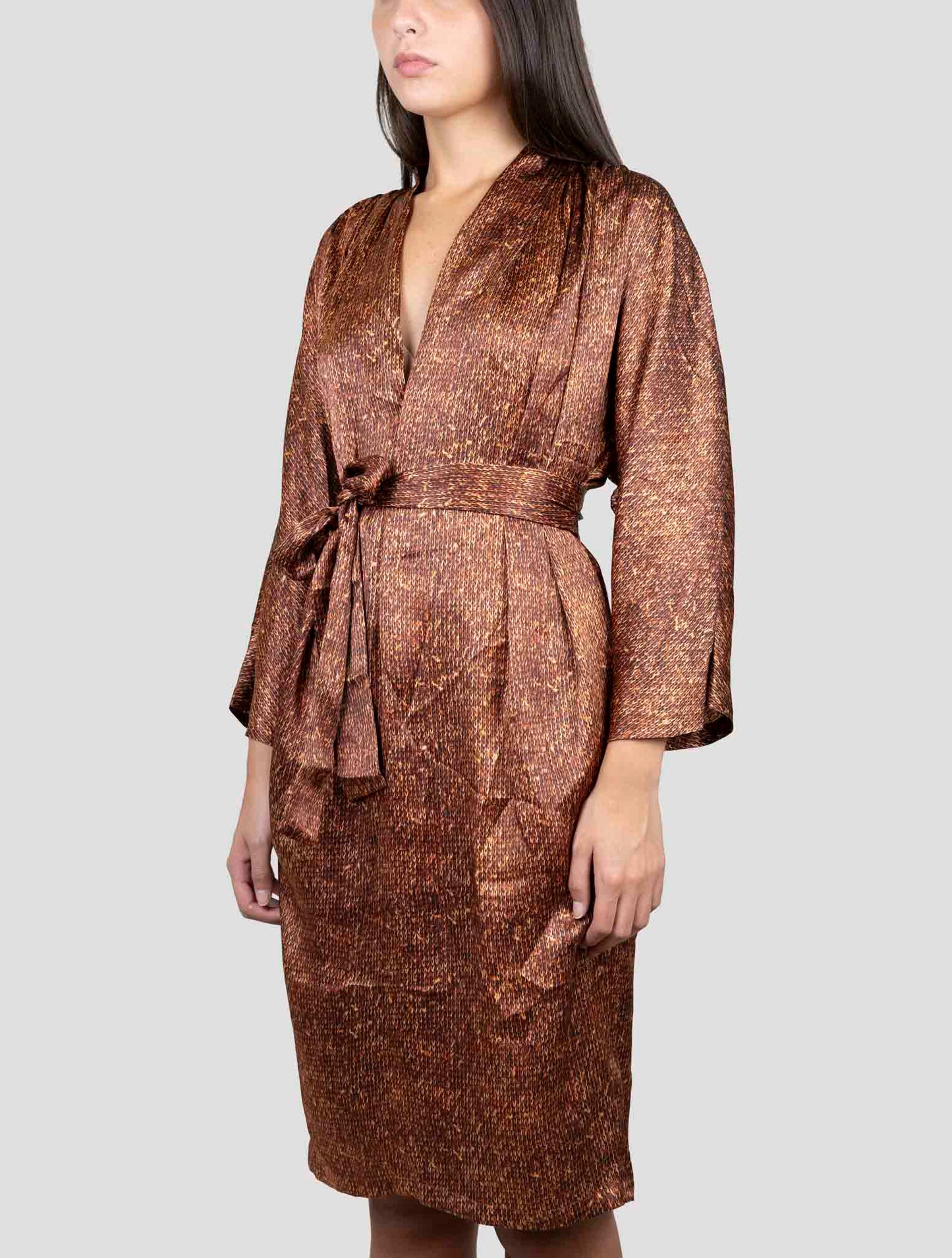 Kiton White Black Silk Dress