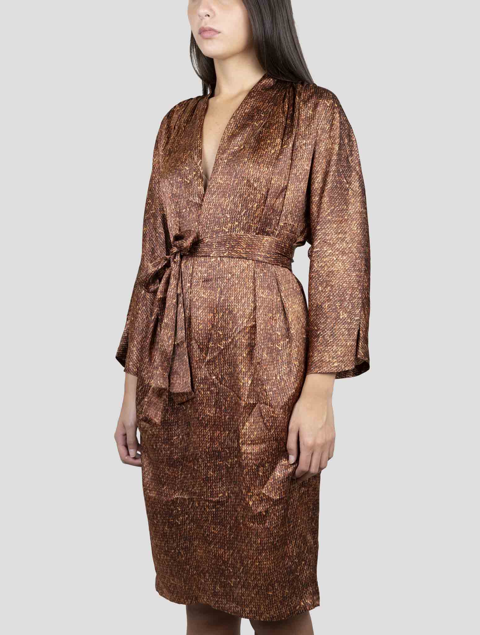Kiton White Black Silk Dress